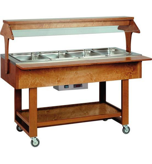 Bainmarie Wagen AUS MASSIVEM HOLZ Temperatur von +30 bis...