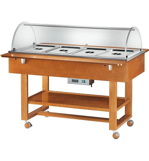 Bainmarie Wagen AUS MASSIVEM HOLZ Temperatur von +30 bis...