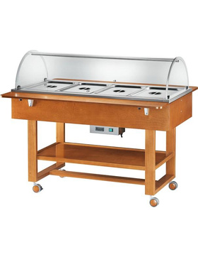 Bainmarie Wagen AUS MASSIVEM HOLZ Temperatur von +30 bis...