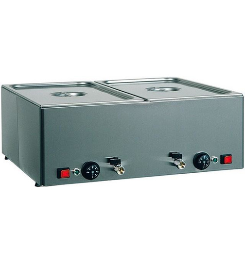 Electric bain marie different temperatures with drain tap...