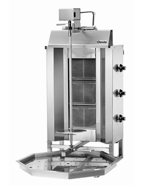 Gas Gyros Dönergrill mit 10,2 kW und 6 Brenner