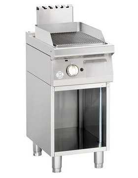 Gas-Griddleplatte mit Stahlplatte, gerillt Serie 700