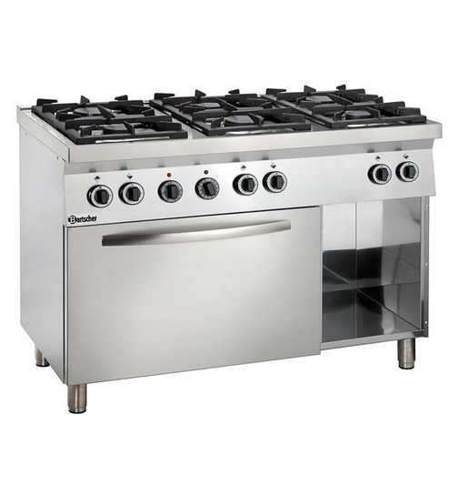 6 Flammen Gasherd MFG 760 mit Elektro-Umluftbackofen GN 1/1