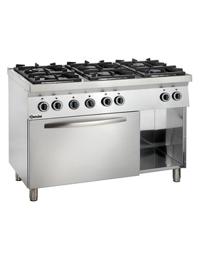 6 Flammen Gasherd MFG 760 mit Elektro-Umluftbackofen GN 1/1